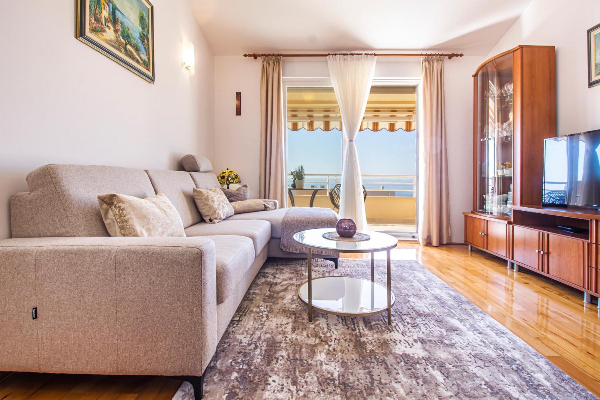 מאקרסקה Apartment Anita With Amazing Sea View מראה חיצוני תמונה