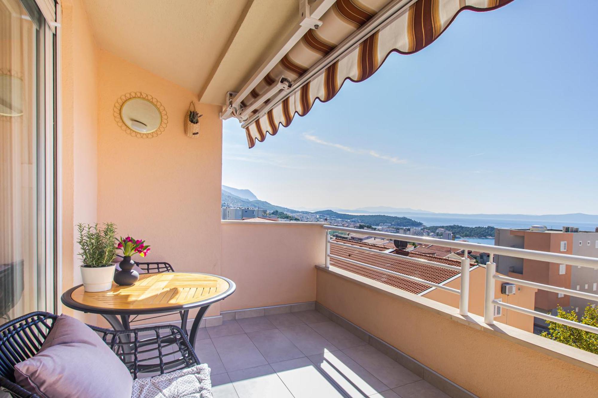 מאקרסקה Apartment Anita With Amazing Sea View מראה חיצוני תמונה